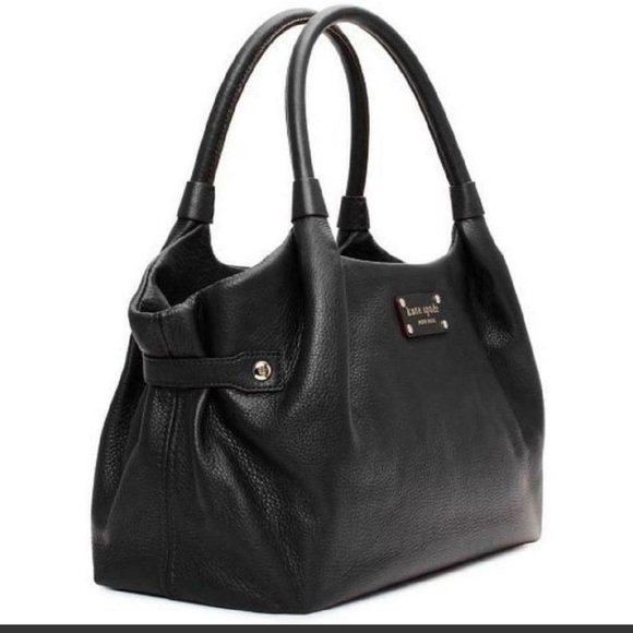 Kate Spade Stevie Berkshire Road Large Top Zip Black Leather Satchel Bag - Picture 2 of 12